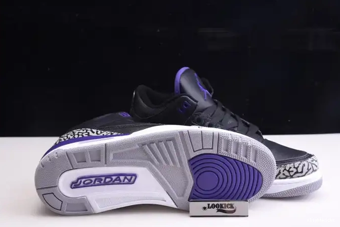Retro Black Jordan 3 Court Purple Air CT8532-050 0522